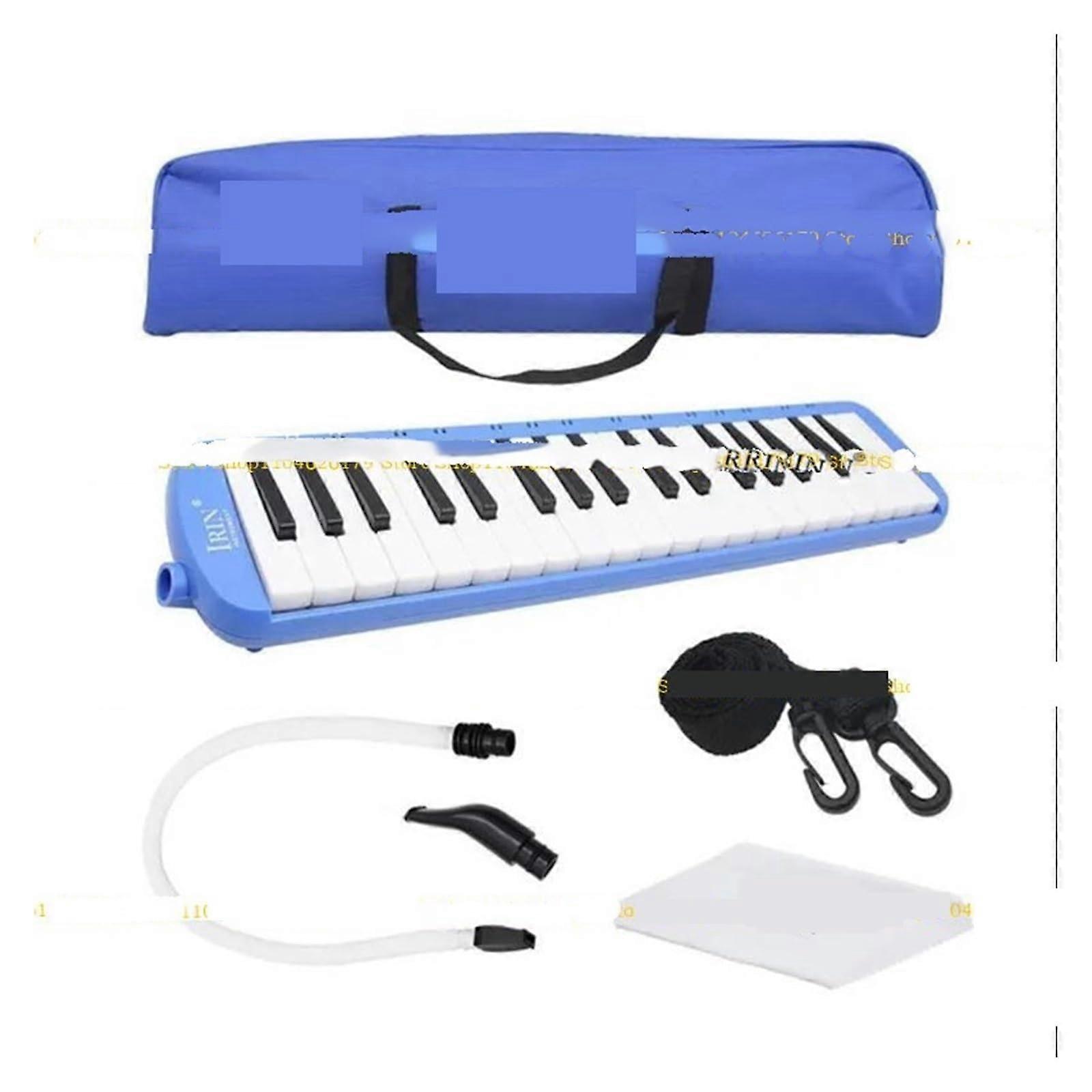 37 Key Melodica Piano Keyboard Blue for Beginners with Carry Case Easy Learning Durable