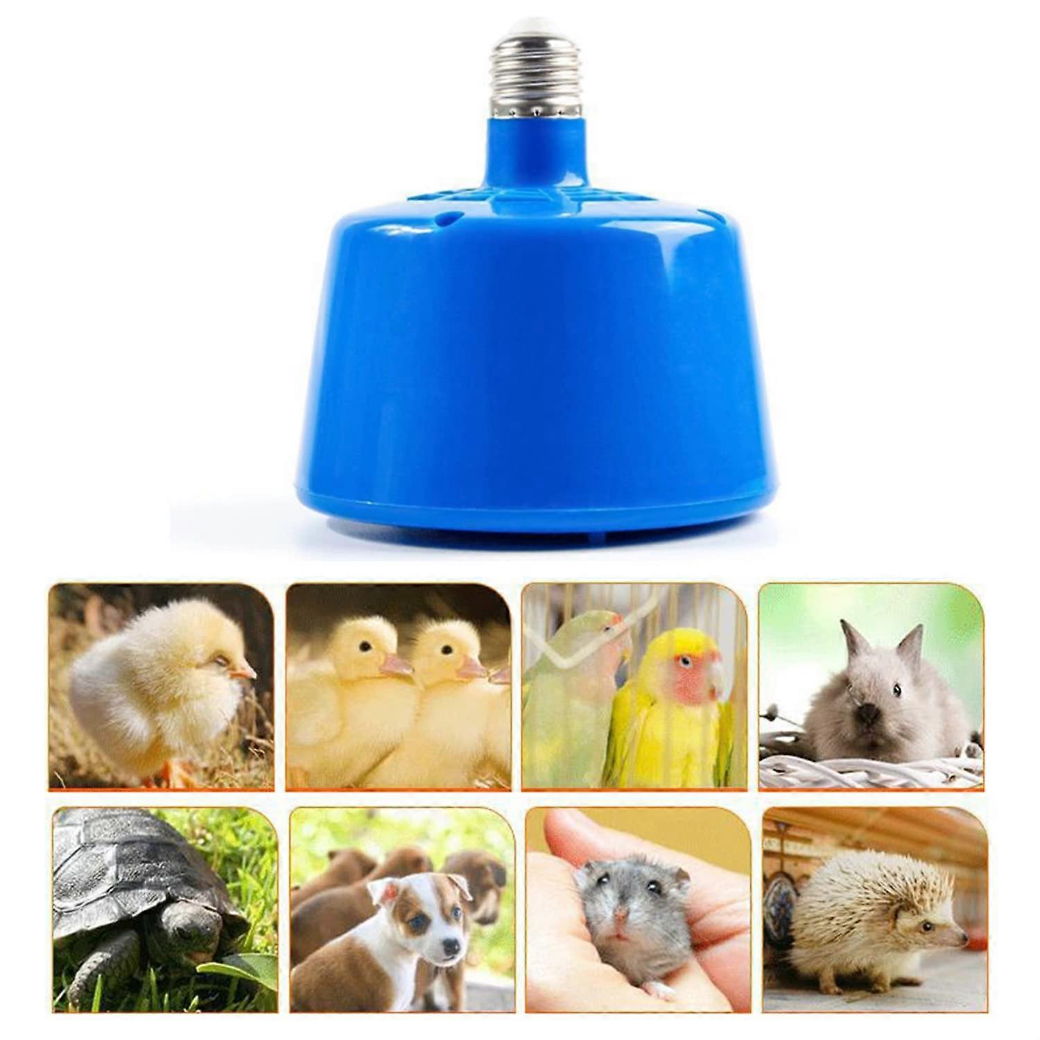 Chicken Coop Heater with LED Temperature Display, Adjustable Heat, Energy Efficient Brooder Lamp, Blue