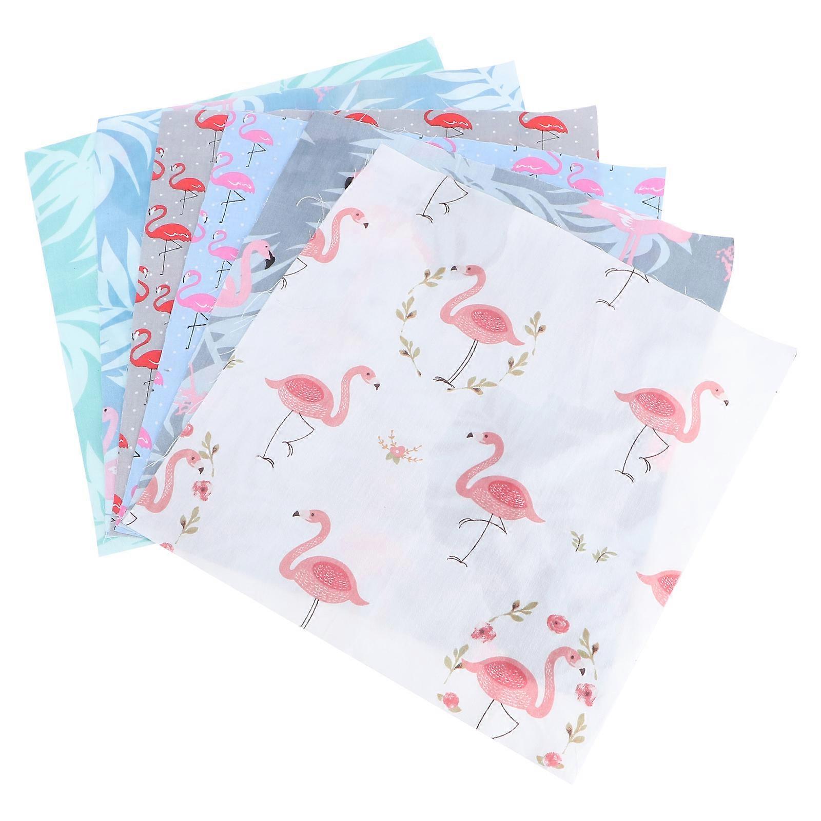 Hawaiian Theme Flower Pattern Cloths for DIY Patchwork 12Pcs Twill Printing