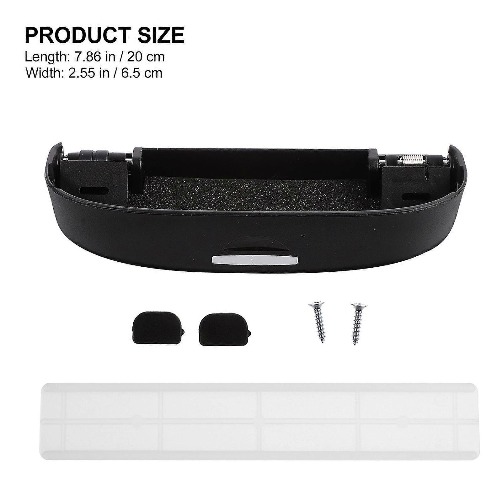 Car Glasses Case Universal Sunglasses Box for Storage Durable Black Plastic