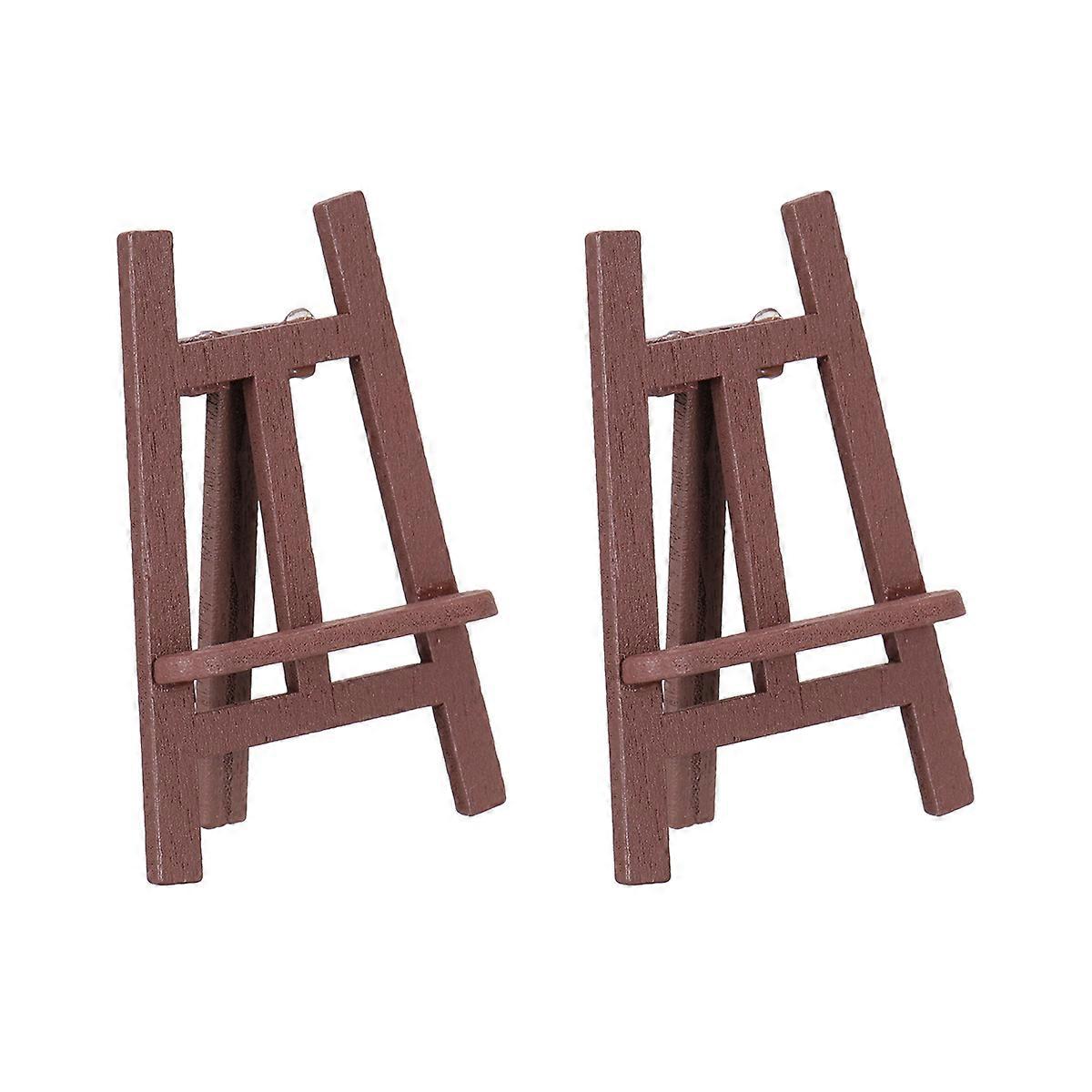 Painting Easel Mini Wooden Easel for Desktop Decor 2Pcs