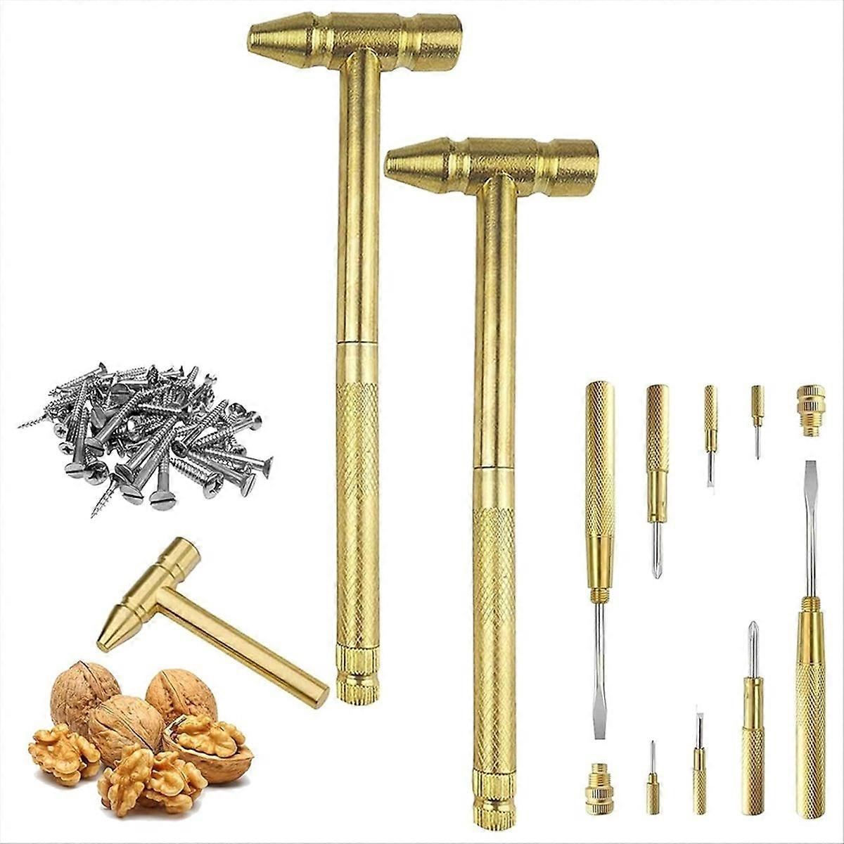 Willedup Hammer, 6 In1 Multifunction Copper Hammer,