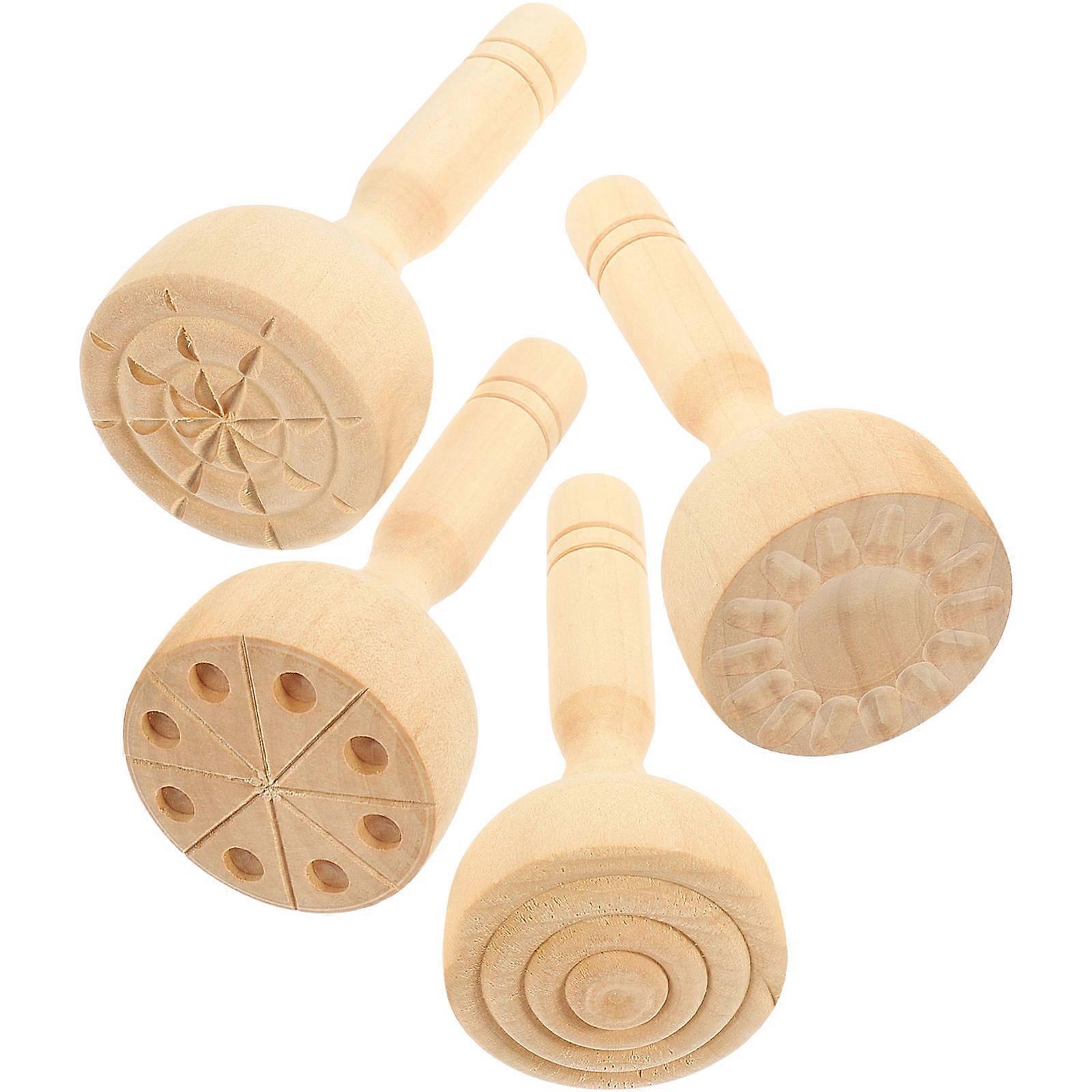 Clay Wooden Tools for DIY Use Practical Clay Making Tools 4Pcs Set