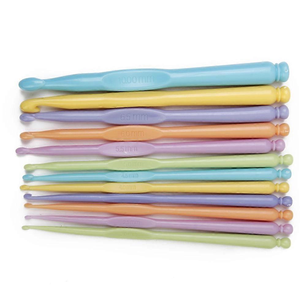 Plastic Crochet Hooks Tools Crochet Hooks for Weaving 12Pcs Assorted Colors