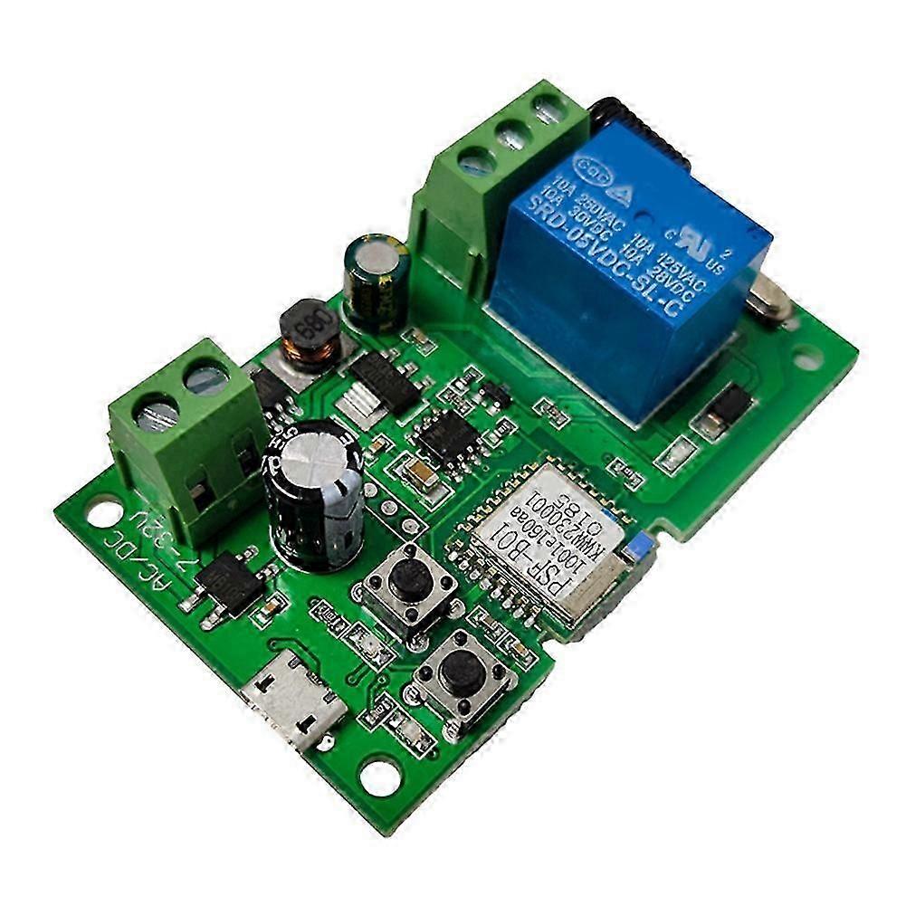 Smart Wireless Relay Module RF Remote Voice Control Single-Channel Inching Self-Locking Smart Switch