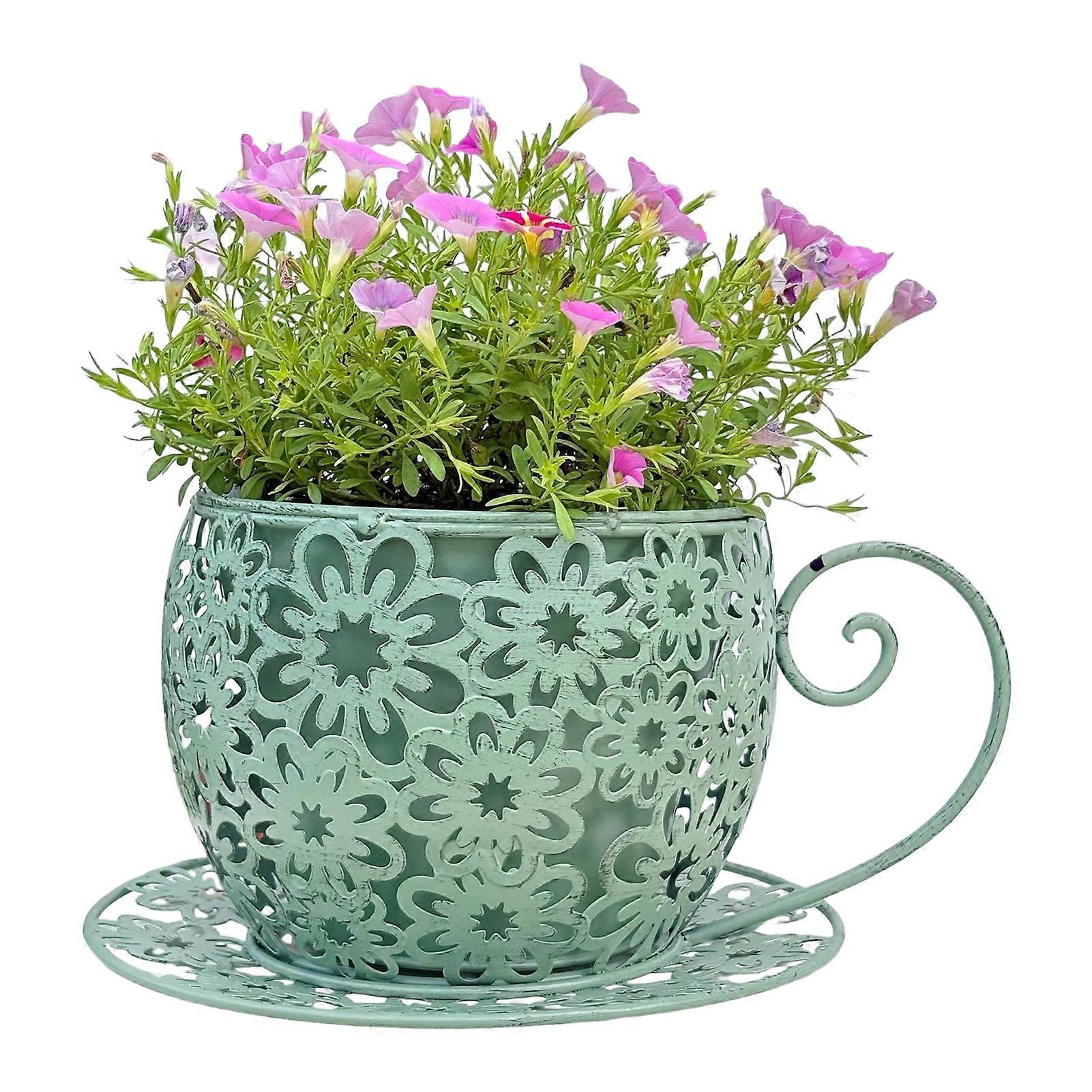 Dekorativer Blumentopf aus Eisen – für drinnen und draußen – für Pflanzen und Kräuter