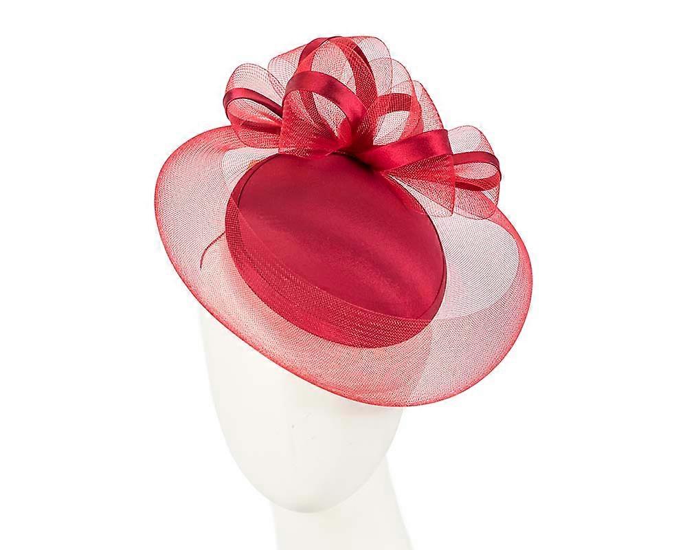 Red custom made cocktail pillbox hat K4262R