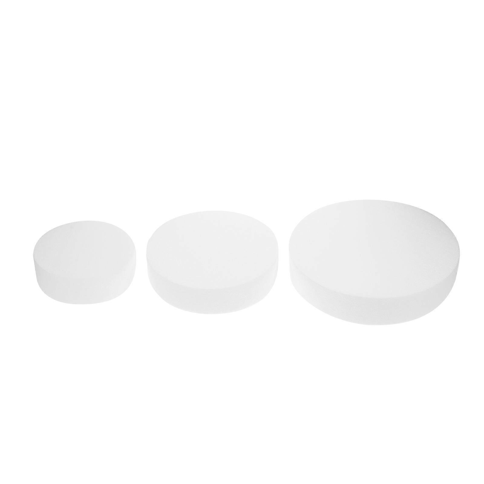 Foams Cake Model for Wedding Decor 3Pcs White Bakery Prop