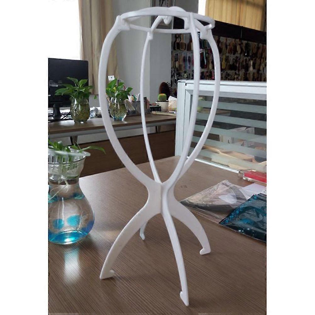 Wig Hanger Folding Plastic Stable Support Display Stand for 6Pcs