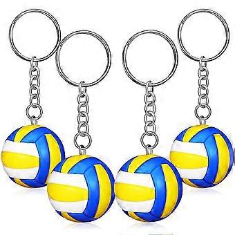 4pcs Volleyball Keychain Set Volleyball Pendants Bag Charms Sports Souvenir Decorations