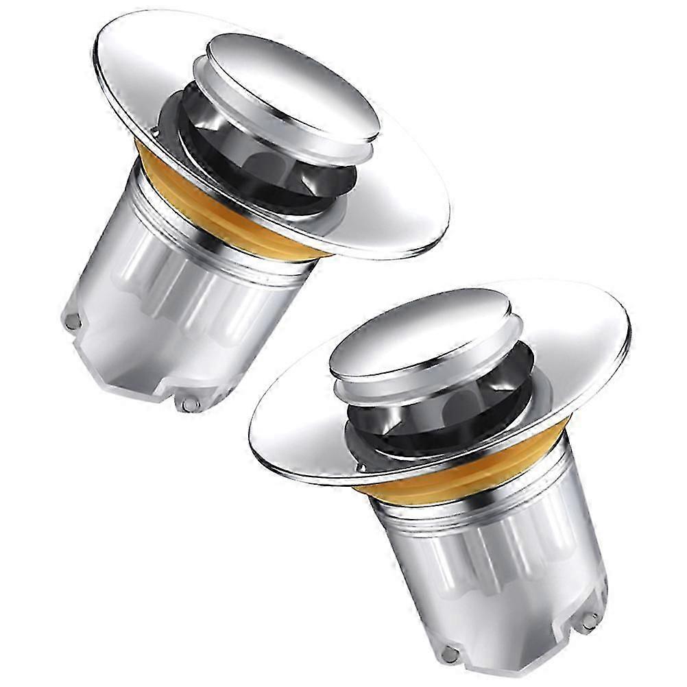 Press-Type Sink Drain Plug for Bathroom Basin Function 2Pcs Pack