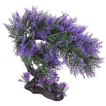 Arbre artificiel décoratif en pin artificiel pour accessoire d'aquarium