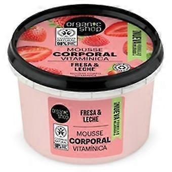 Organic Strawberry and Milk Body Mousse 250 ml