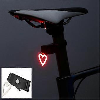 Super Bright Led Bike Light, Head Tail Light, Rear Light For Road Bike, Mtb, Cycling - Heart