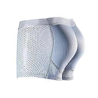 Mesh Mens Underwear Boxer Briefs Mens Padded Underwear Boxer with Hip Pad Men's Boxers light blue
