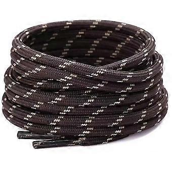 Round Shoelaces [2 Pairs] Heavy Duty Boot Shoe Laces for Hiking Work Boots Dots Black White