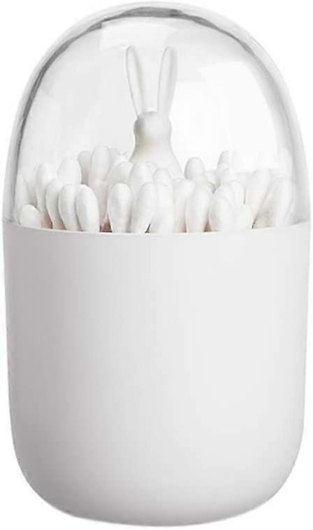 1 Pack Empty Toothpick Box, Reusable, Keeps Swabs and Toothpicks Clear (Rabbit)
