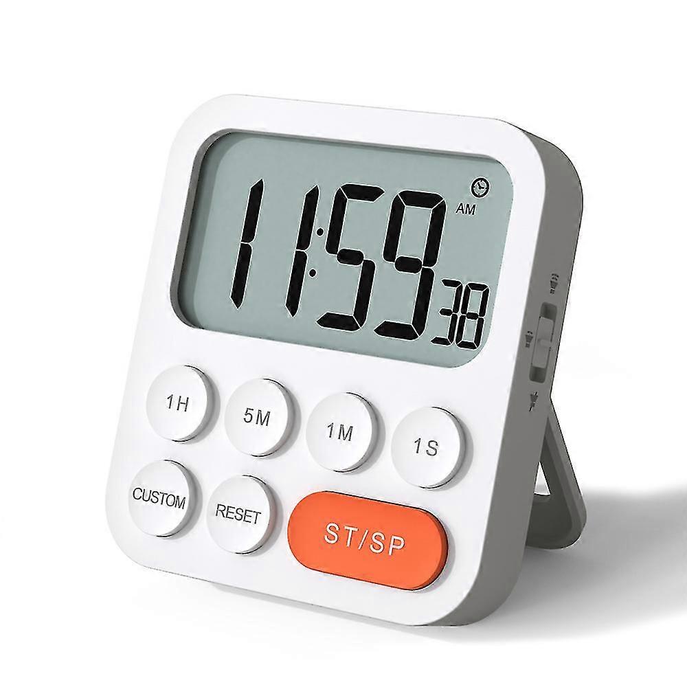 Magnetic Digital Kitchen Timer Electronic Countdown Time Counter Alarm