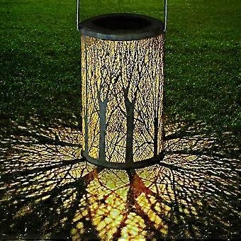 Lanterna solare esterna Lanterna solare giardino Lampada a sospensione impermeabile Lanterna wireless Lampada a sospensione ricaricabile Illuminazione decorativa per patio Corridoio A