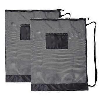 2Pcs Ball Net Bag with Shoulder Strap Extra-Large Convenient Storage Pouches for Football Basketball