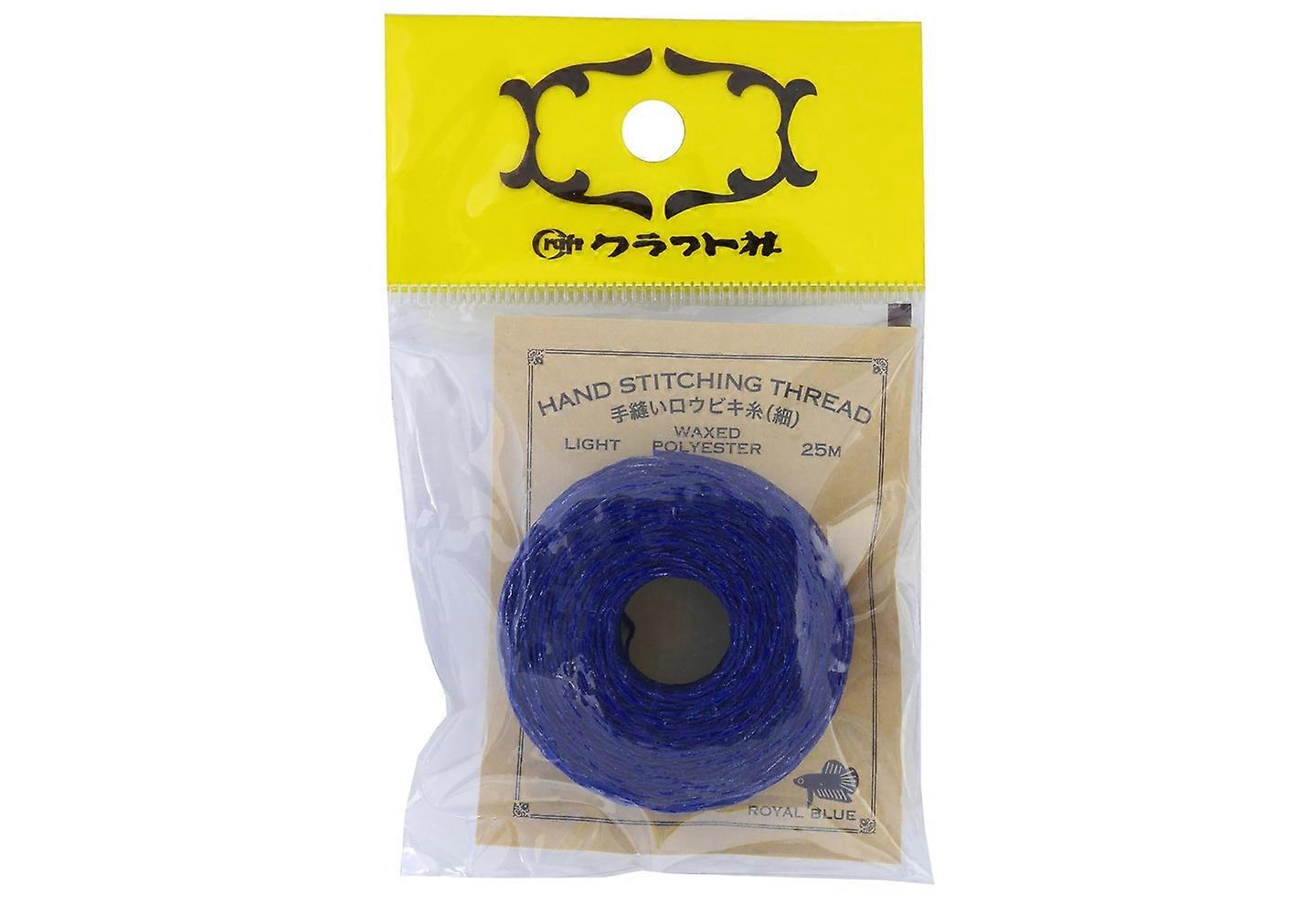 Craft Sha Leathercraft Waxed Polyester Stitching Leather Thread Royal Blue 20m