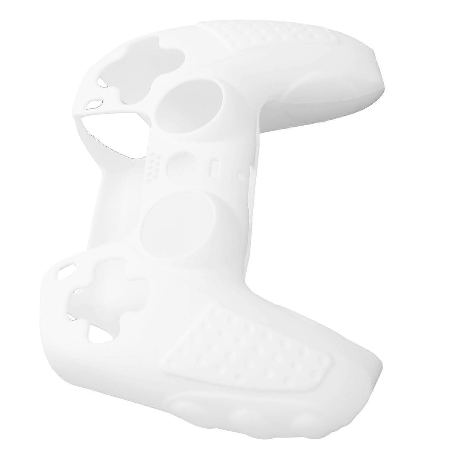 Game Controller Silicone Protection Case Shakeproof Waterproof Dustproof Controller Skin Case for PS5White