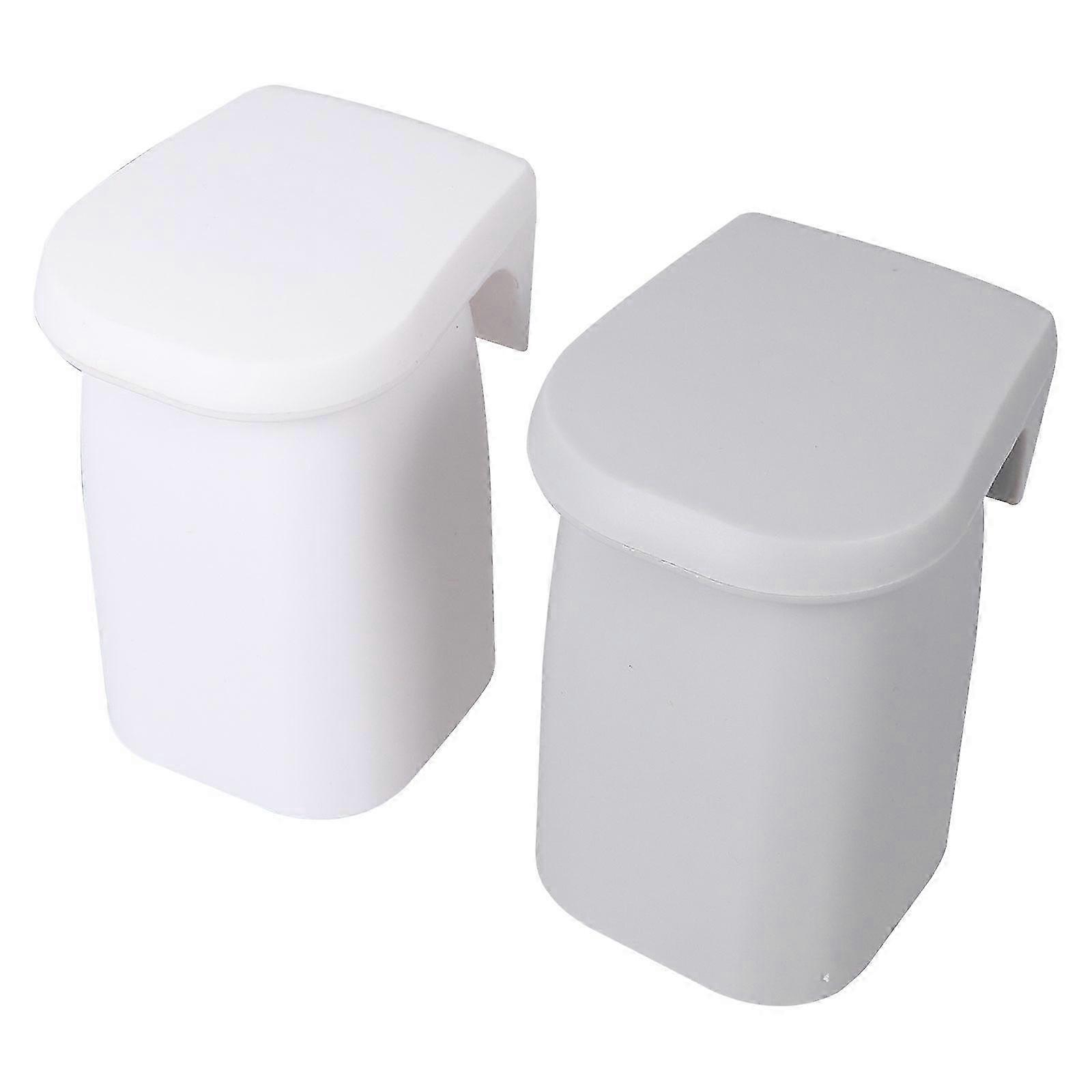 2pcs Toothbrush Cup with Self-adhesive Base Upside Down Cup without Punching