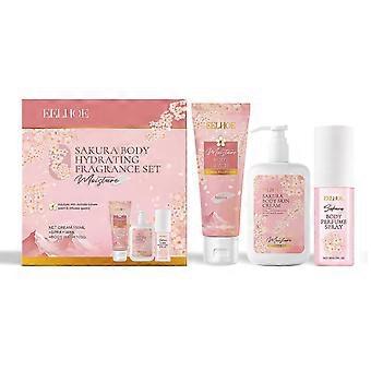 3pcs Sakura Body Care Set, Gentle Cleansing, Hydrating, Moisturizing, Nourishing Skin, Refreshing Fragrance high quality