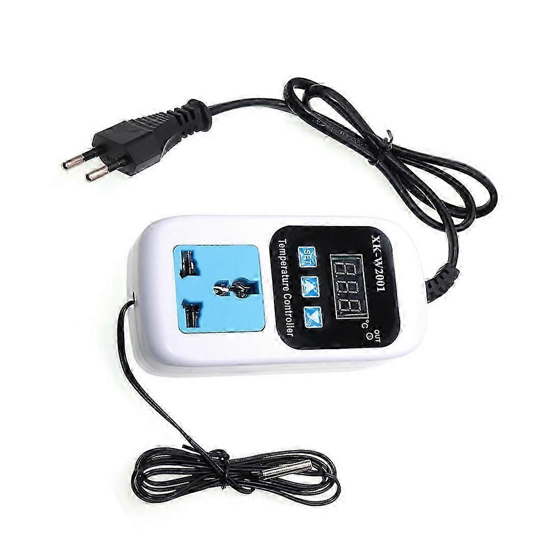 XK-W2001 Digital Temperature Controller Socket AC 110-220V Thermostat Regulator Socket Outlet with Sensor EU Plug