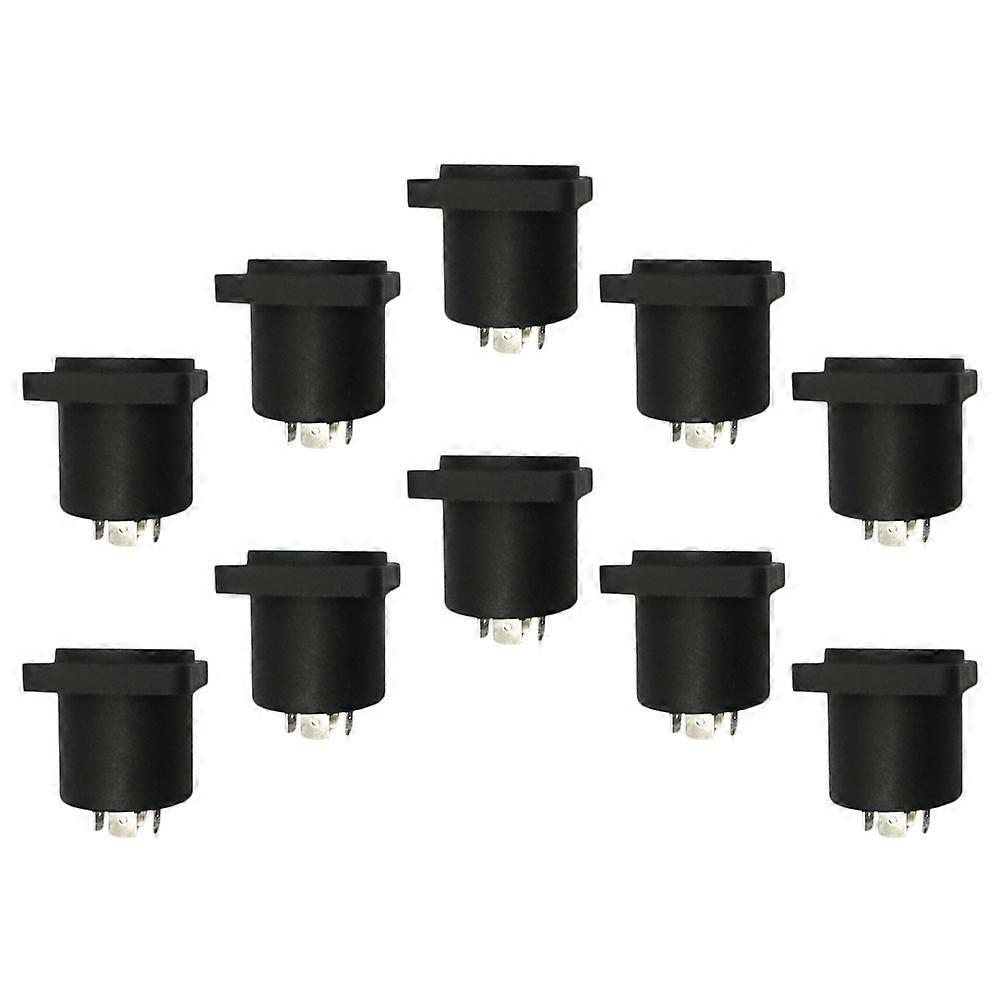 10pcs Speaker Box Jack Board Socket Sound Box Socket Square Stage Box Socket