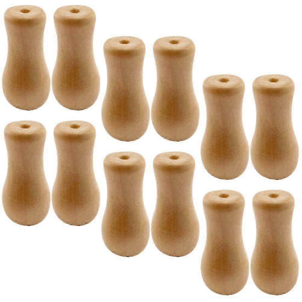 Wooden Blind Pull Cord Knobs, Replacement End Caps, Safe Easy DIY, Beige, 60 Pack compatible with Home