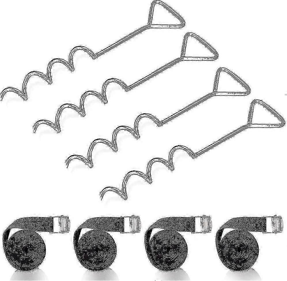 Heavy Duty Trampoline Anchor Kit with 4 Hooks 4 Straps