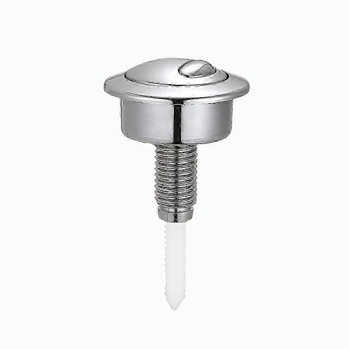WC button, dual flush, toilet cistern, pushbutton installation, replacement (silver), silvercolored 2025