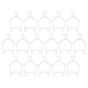 Pet Clothes Hangers Plastic Hangers for Storage 15Pcs White Lightweight