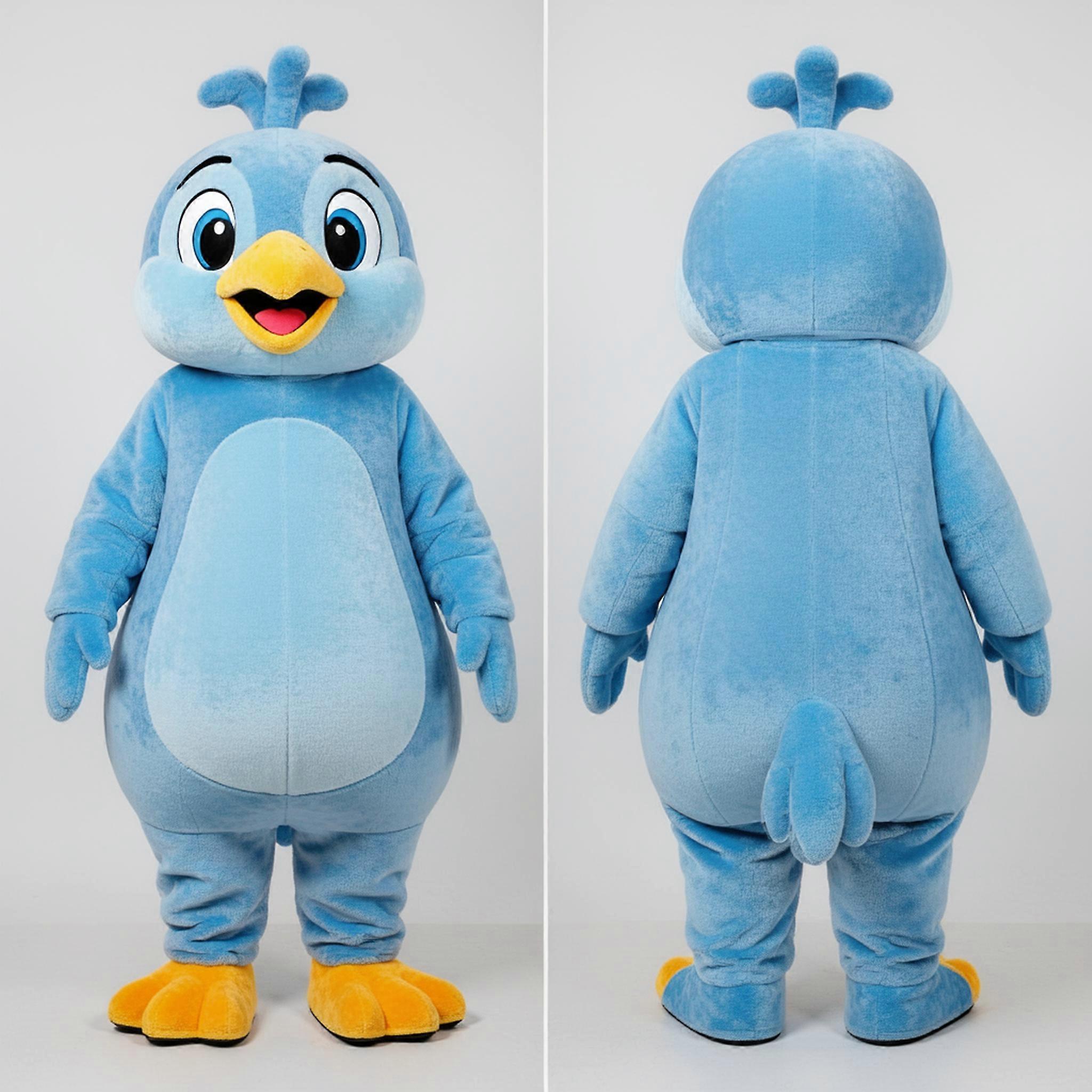 MASTICOT Sky Blue Velvety Quail Mascot
