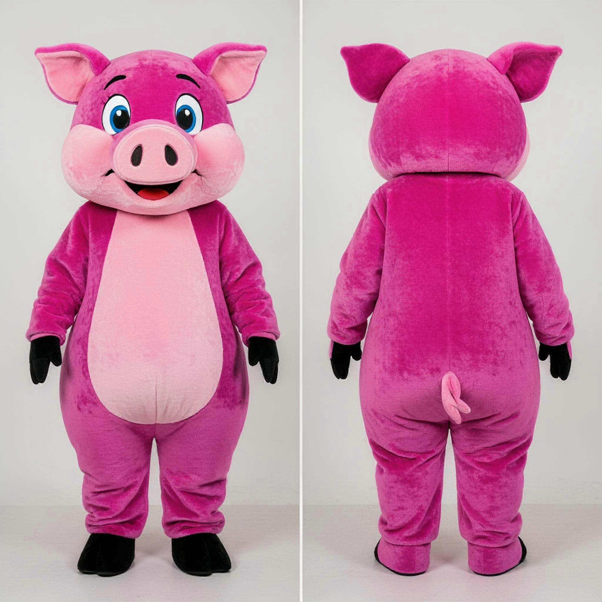 MASTICOT Magenta Cartoon Sow Mascot