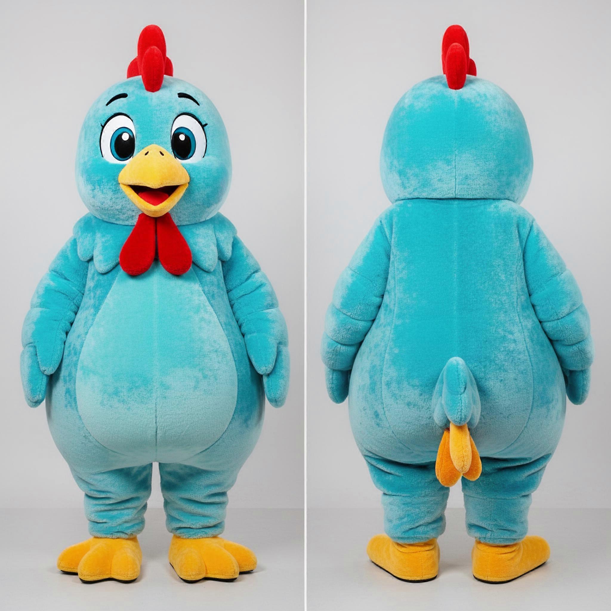 MASTICOT Cyan Soft Feathered Hens Mascot
