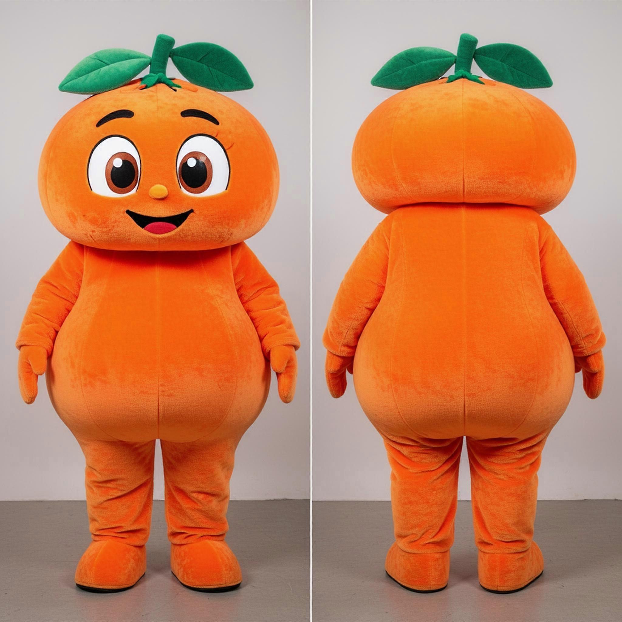 MASTICOT Orange Vibrant Mandarin Mascot