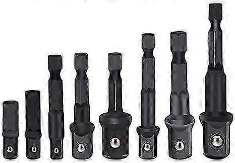 8-Piece Power Drill Sockets Adapter Sets, Hex Shank Impact Driver