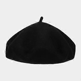 Literaire en retro wollen schildershoed, elegante vrouwelijke uitstraling, effen baret, veelkleurige verdikte hoed