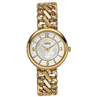 Versus accapulco Quartz Analog Woman Watch with SGF060013 Gold Plated Stainless Steel Bracelet