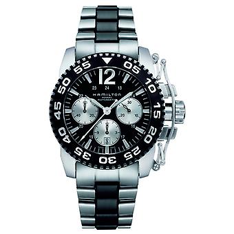 Bekijk de Hamilton XL khaki Action AC. Automatische analoge man horloge met H63516135 roestvrijstalen armband
