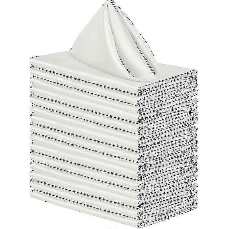 12pcs Polyester Satin Napkins 17x17"