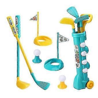 Kids Golf Clubs Set Golf Toy With 1 Golf Cart 3 Golf Clubs 2 Practice Holes