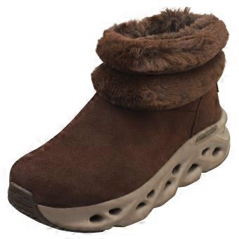 Skechers Go Swirl Tech Boot London Womens Fashion Boots in Chocolate