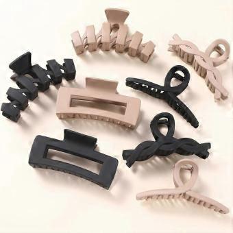 R10 8 Pack Large Claw Clips for Women, Strong Hold Matte Non-Slip Hair Clips, Multi-Style Jaw Clips for Thick, Long, Curly & Straight Hair