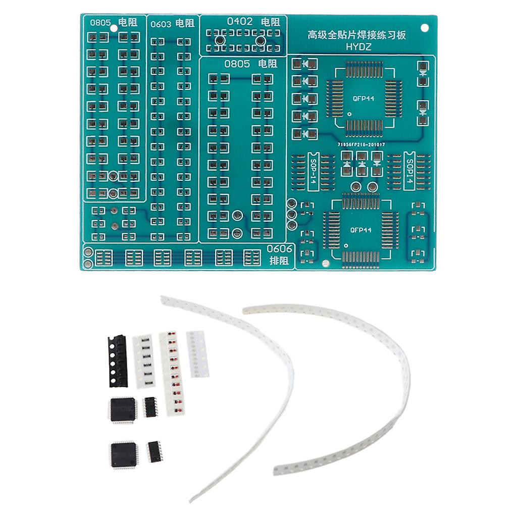 SMT SMD Soldering Practice Kit Board Electronic Component Weld Practice Suite