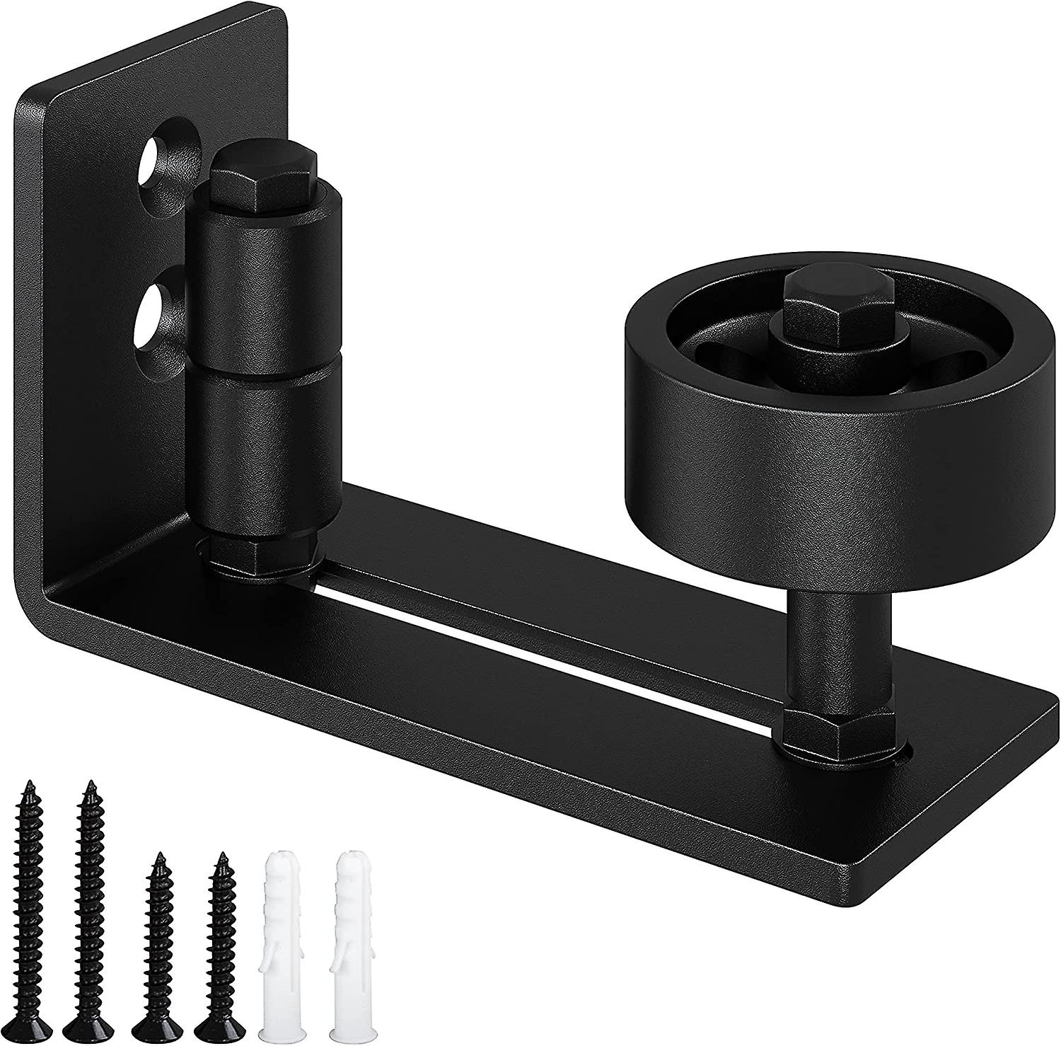 Sliding Barn Door Floor Guide, Adjustable Wall Mount Stay Roller Guide, Non-scratch Rollers, Flush Bottom, Barn Door Panel Non-groove, 2 Setup Options