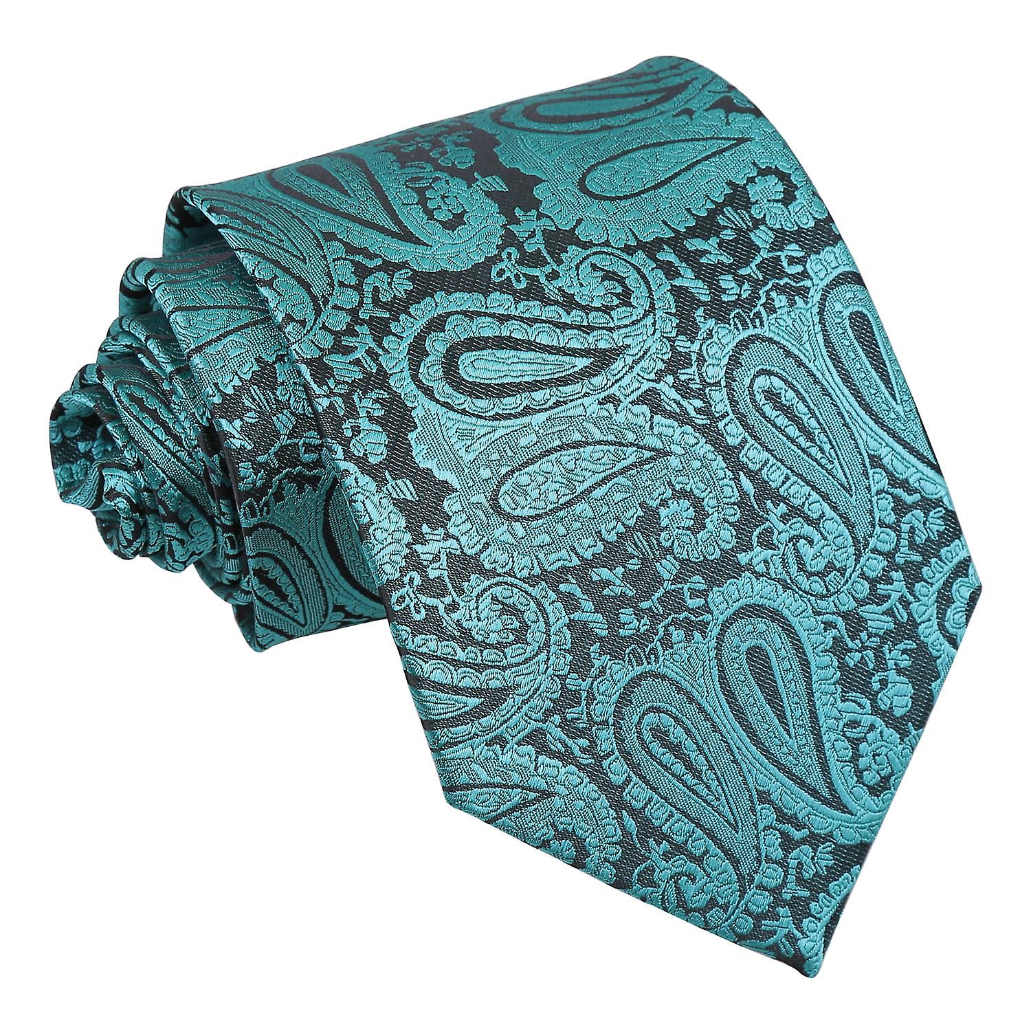 Teal Paisley Tie