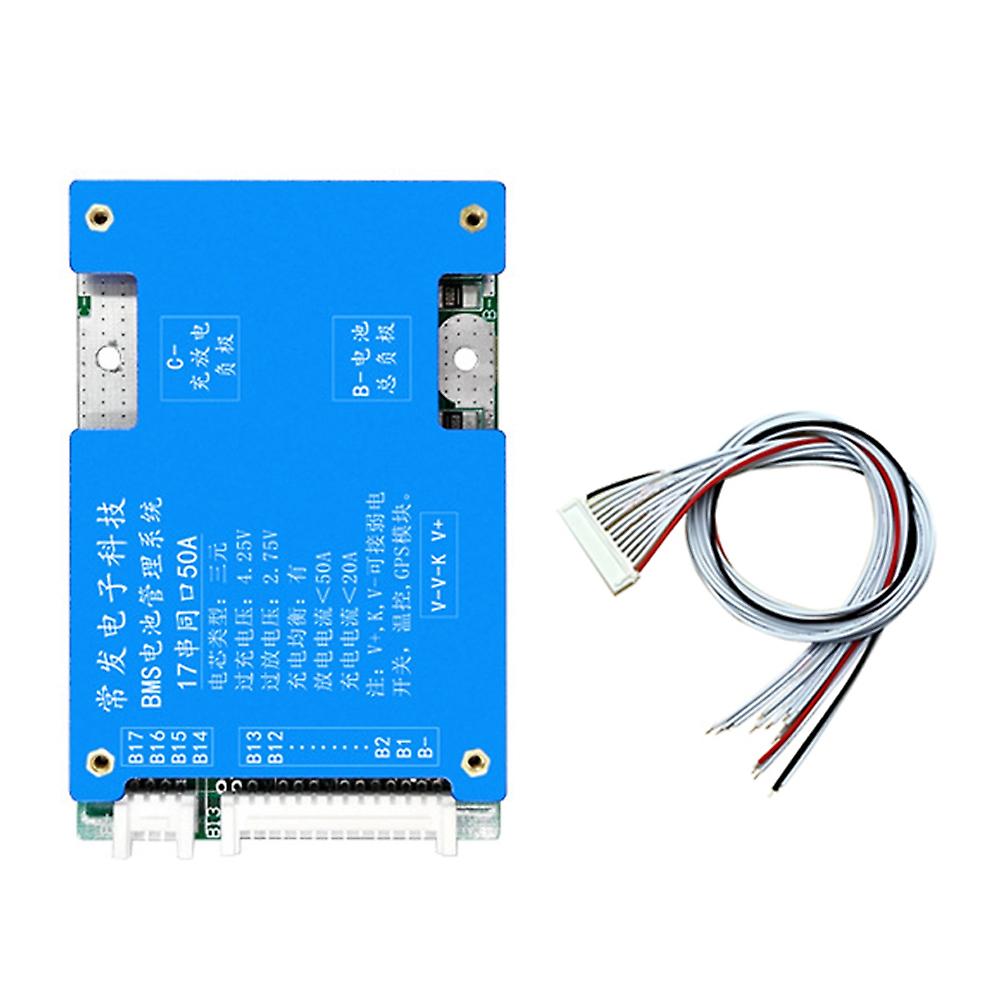 17S 60V Ternary with Equalization Same Mouth BMS Lithium Battery Protection Board for Electric Vehi